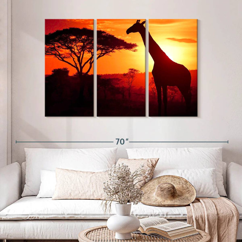 Alvord African Safari Giraffe, 32" H x 50" W