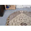 Tapis décoratif 4,6 x 4,7 pi, tapis turc, tapis Anatolian, tapis beige, tapis beige