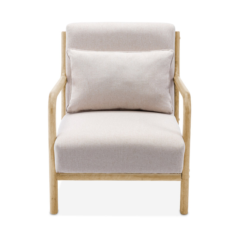 Dungannon 80Cm Scandy-style Wide Armchair, Beige