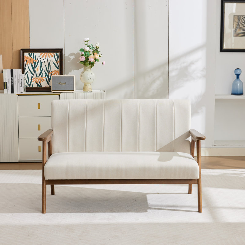 Chisara Upholstered Loveseat , Beige