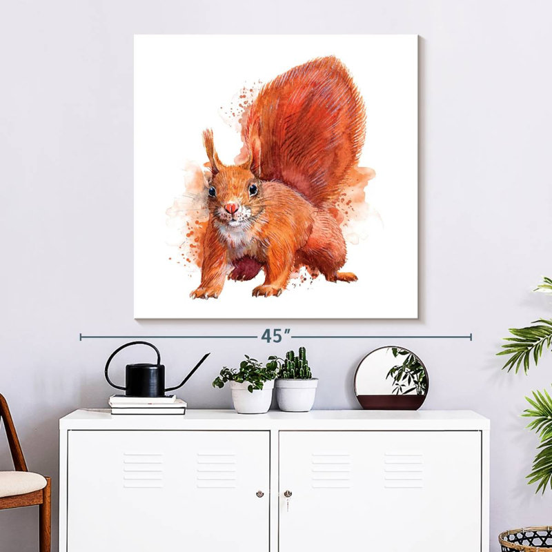 Crowle Squirrel, aquarelle, H 33 po x l 33 po