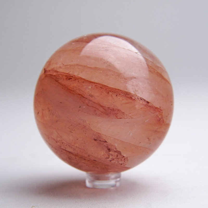 Polished Strawberry Quartz Sphere from Madagascar (343.5 Grams)