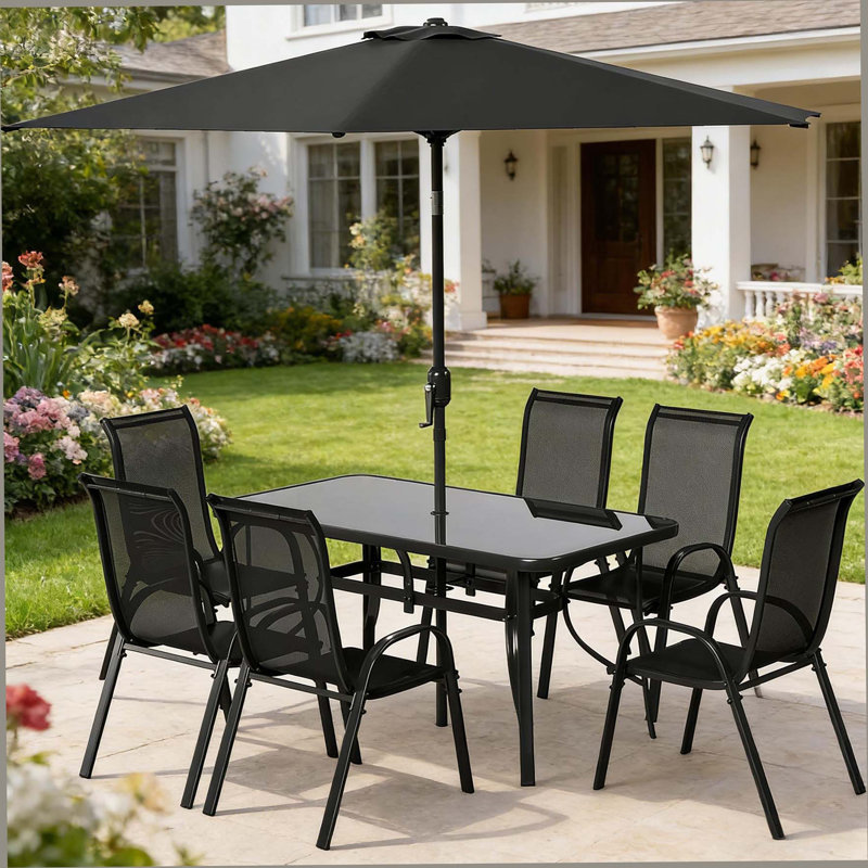Ensemble de conversation de style moderne, ensemble de 8 meubles de patio