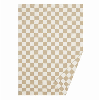 Jeté réversible en damier Trely Soft