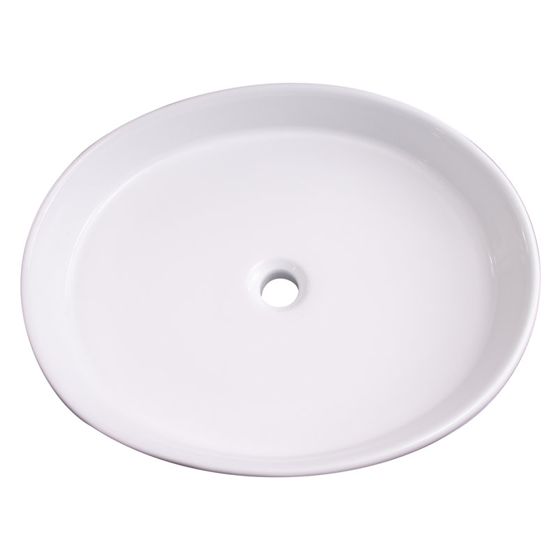Barclay Teslin 17.5'' White Vitreous China Oval Bathroom Sink