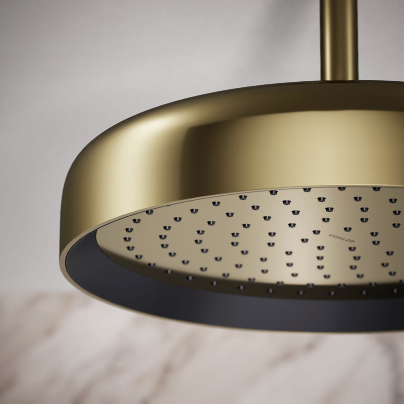 Statement™ 2.5 GPM Round 12 in. Rainhead with Katalyst Air-Induction Technology, Vibrant French Gold
