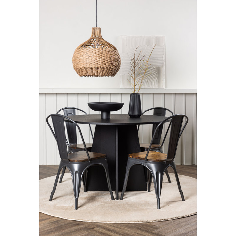 Faulk 4 - Person Dining Set, Walnut, Walnut