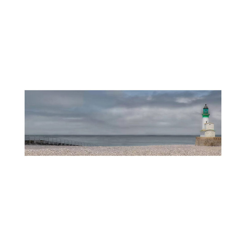 Treport Lighthouse by Gilbert Claes - Wrapped Canvas Panoramic Print, 30.48 cm H x 91.44 cm W x 1.91 cm D