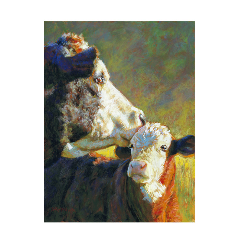 Art mural sur toile tendue - "A Soft Kiss" par Rita Kirkman pour le salon, la chambre à coucher ou le bureau - 14 x 19