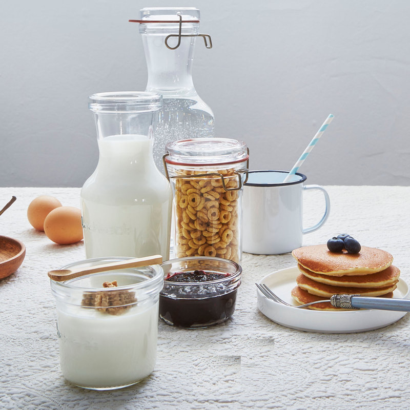 Lock-Eat Juice Jar (Set of 6), 10.8" H x 4" W x 4" D