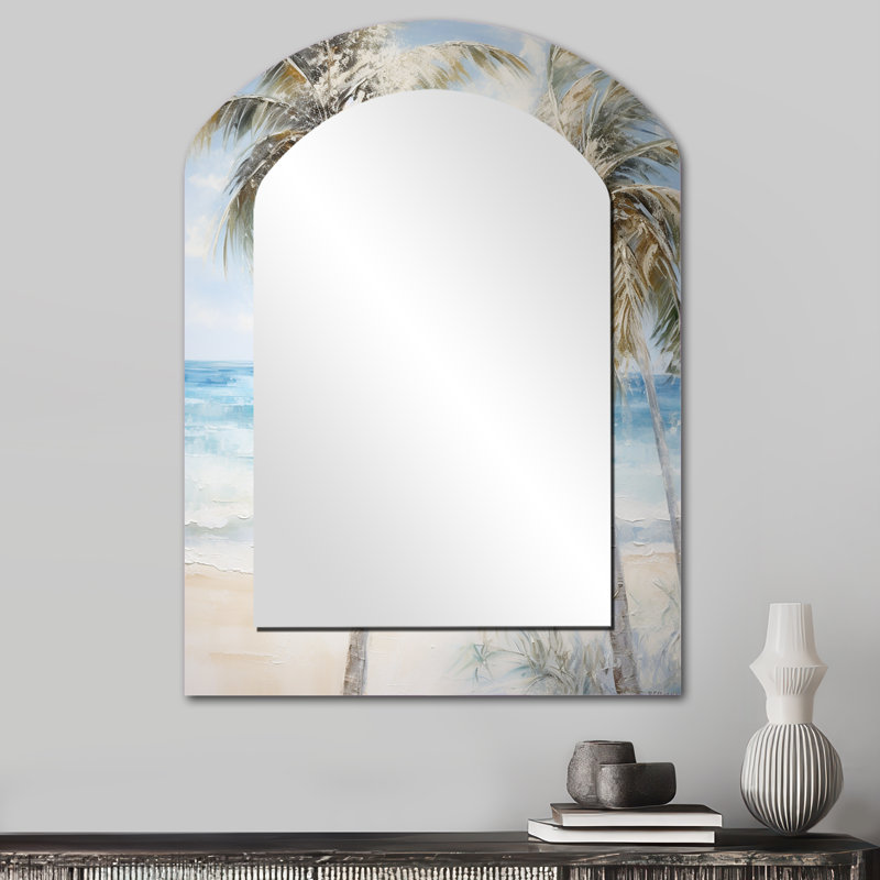 Miroir mural Pearl Desert Palms Oasis I, 34 po x 25 po