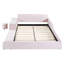 Lit tapissier bas standard avec bureau de chevet et tabouret rond, lit pour mère et enfant-97691212-97691213