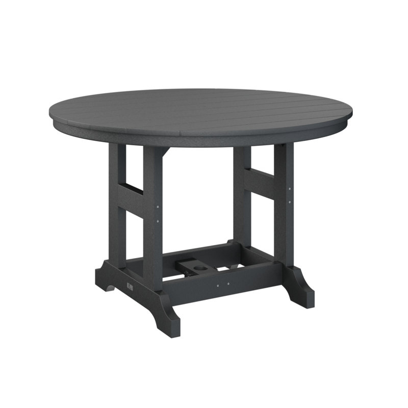 Berlin Gardens Garden Classic Round Counter Height Table, Black, 39.5" H x 48" W x 48" D