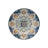 Navy Blue Beige Ethnic Detailed Woven Base Modern Decorative Carpet-346362626