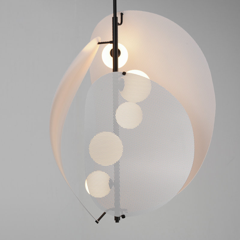 Chips 5 - Light Pendant, Black, Matte White