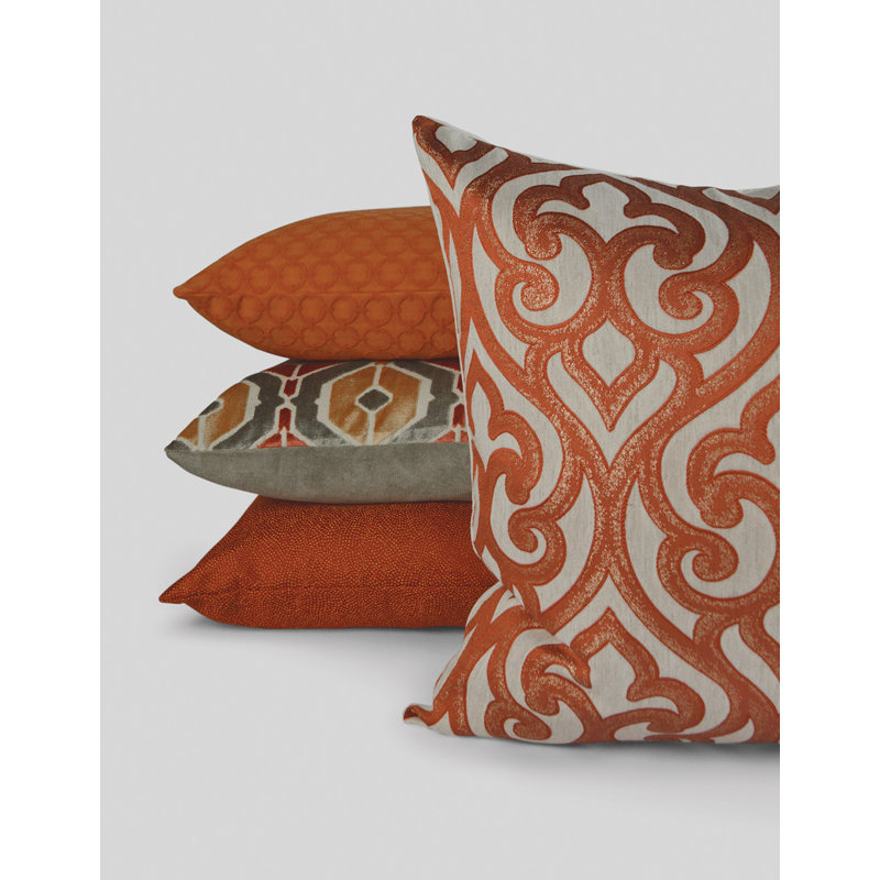 Dellan Pillow Cover & Insert, Coral, Square 22"