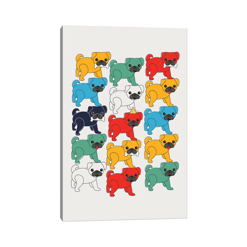 Pugs, 66.04cm H x 45.72cm W