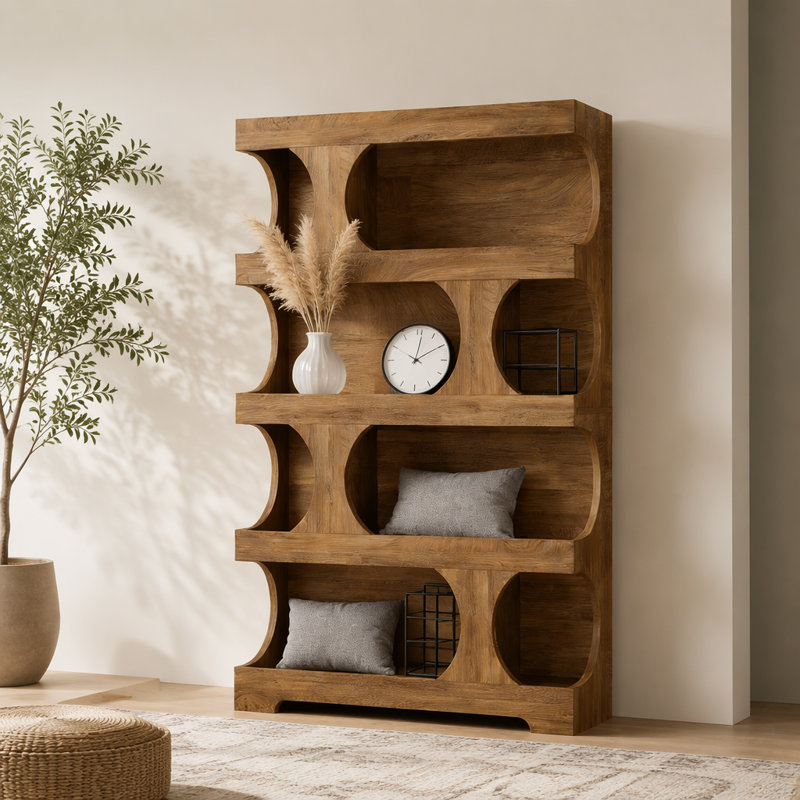 Practical Display Shelves,Bookshelf,S-Shaped Storage Bookcase