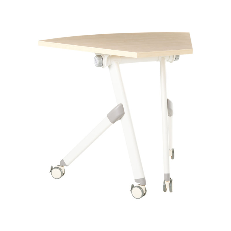Aarre Corner Standing Desk, Light Brown/White