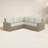 Henri Outdoor Patio Sectional Seating Group With Sunbrella Cushions-1543952847