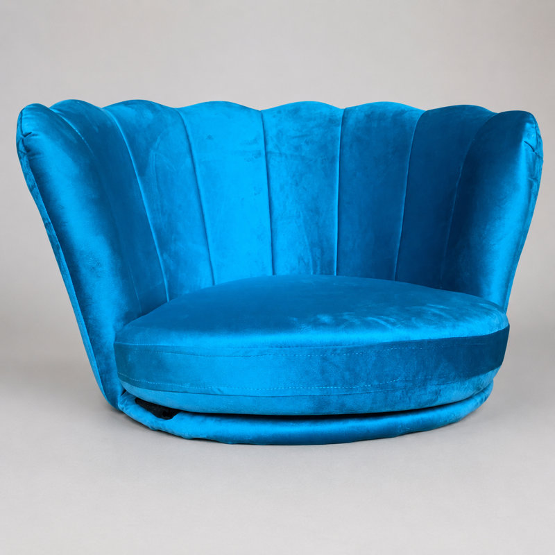 Octavius Velvet Barrel Chair, Teal