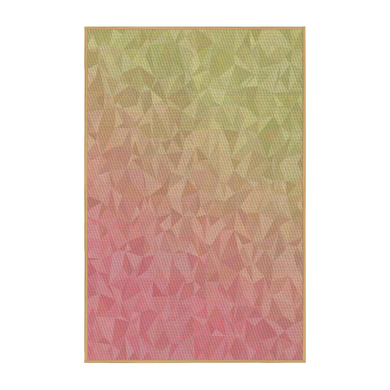 Tapis rose/jaune/vert à motif Hoss, Rectangle 3 pi x 5 pi