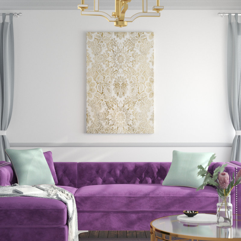 Baroque Tapestry in Gold I by Vision Studio - Painting Print, 122cm H x 81cm W, Wrapped Canvas