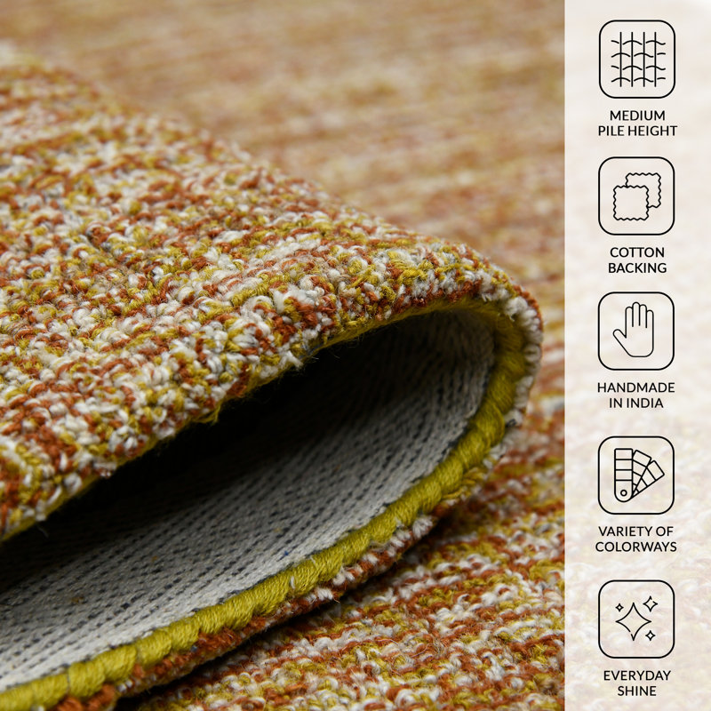 Nubar Hand Tufted Wool Plaid Indoor Rug, Rectangle 2' x 3'