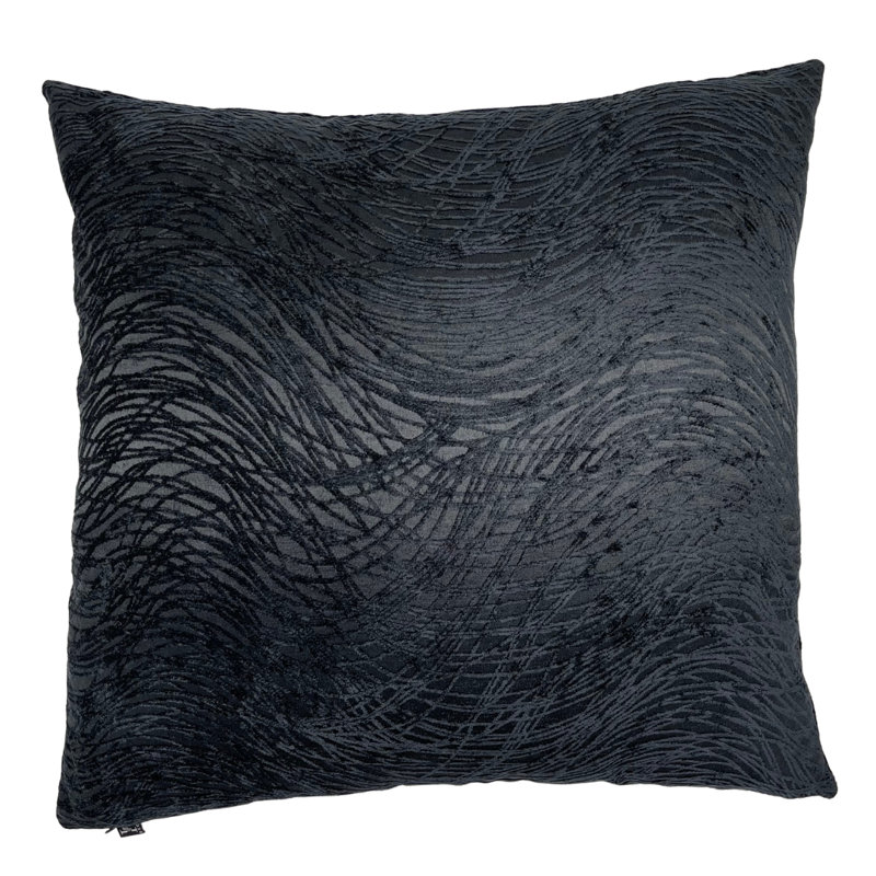 Housse de coussin en velours, Noir