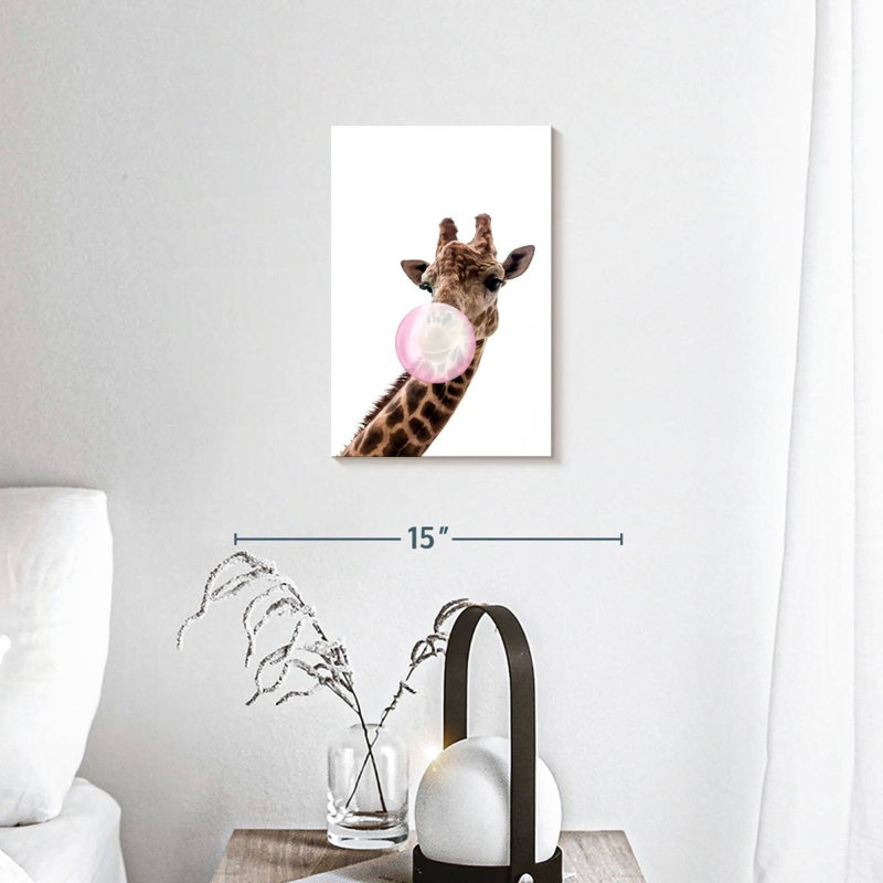 Girafe à bulles, H 12 po x l 8 po x P 1 po