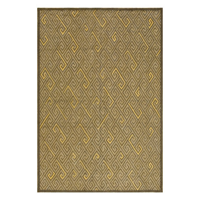 Hand Hooked Wool Geometric Area Rug