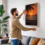 Tropical Sunset Coastal 1 Piece Wrapped Canvas Wall Art-246718121-246718116