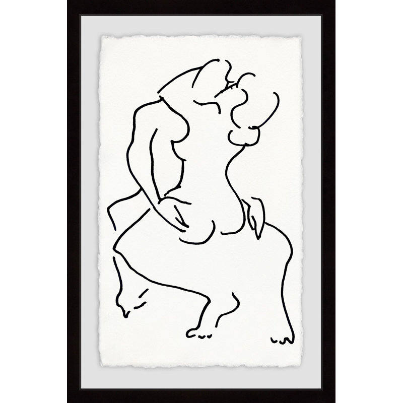 Inseparable II - Single Picture Frame Print, 46cm H x 30cm W x 4cm D, Black Framed Deckled Edge