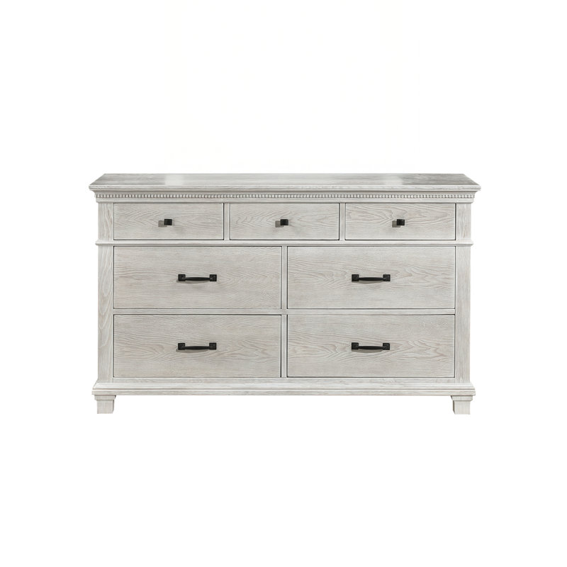 Izaguirre Wood 7-Drawer Dresser In Gray