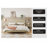Solid Wood Platform Bed With Rattan-668137930