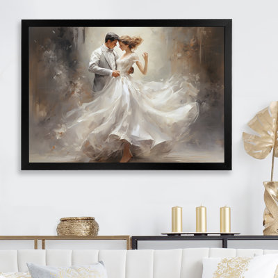 Danse valse en blanc I sur toile