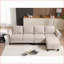 Canapé modulaire convertible en L en forme de L à 4 places convertible en velours beige flocon de neige | Bois | Beige-97305978