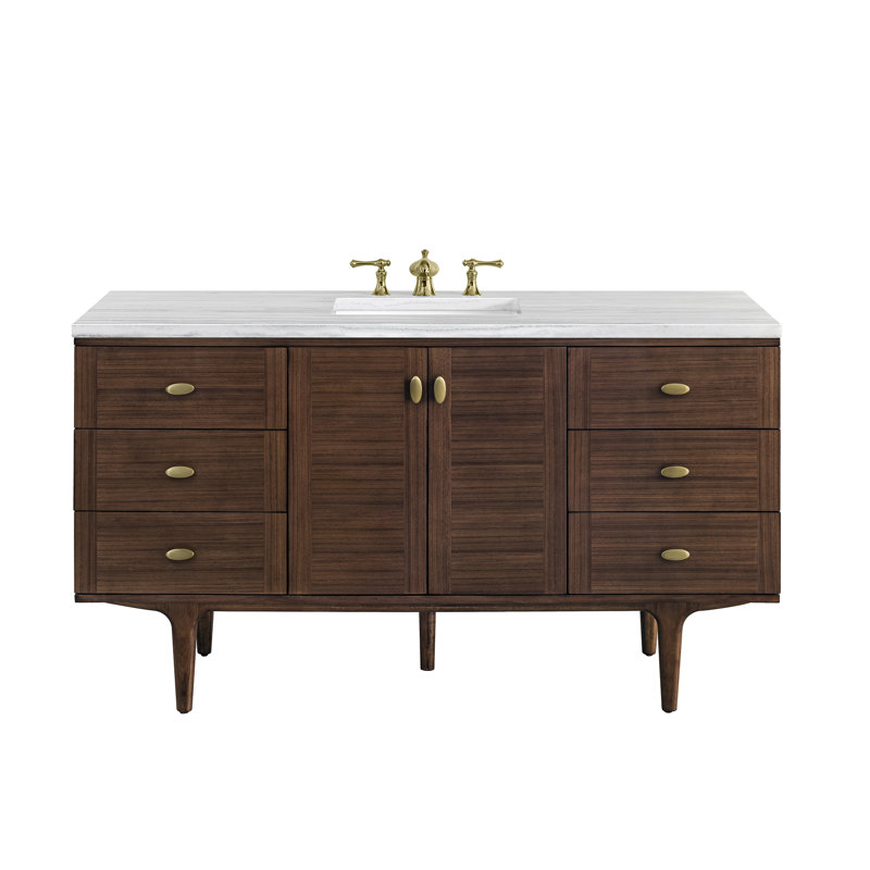 Amberly 60" Single Bathroom Vanity Set, Lime Delight, 8" Widespread
