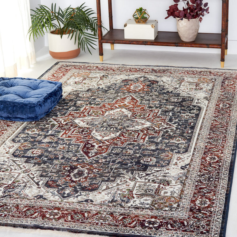 Tapis performance persan oriental rétro, Rectangle 5 pi 3 po x 7 pi 7 po