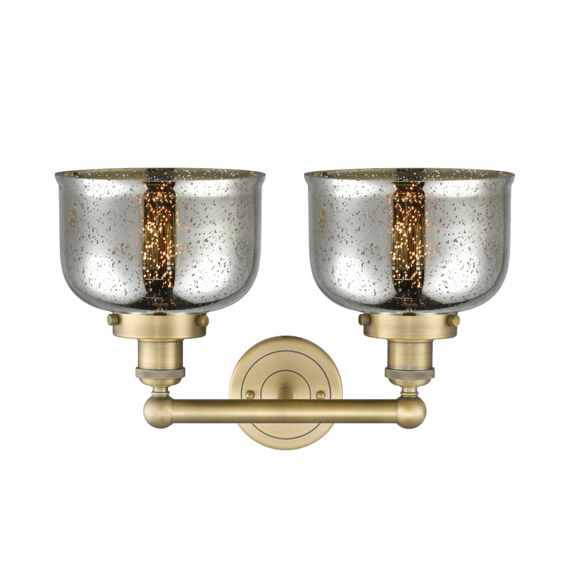 Arlester 2 - Light Dimmable Vanity Light, Brushed Brass, Silver Plated Mercury