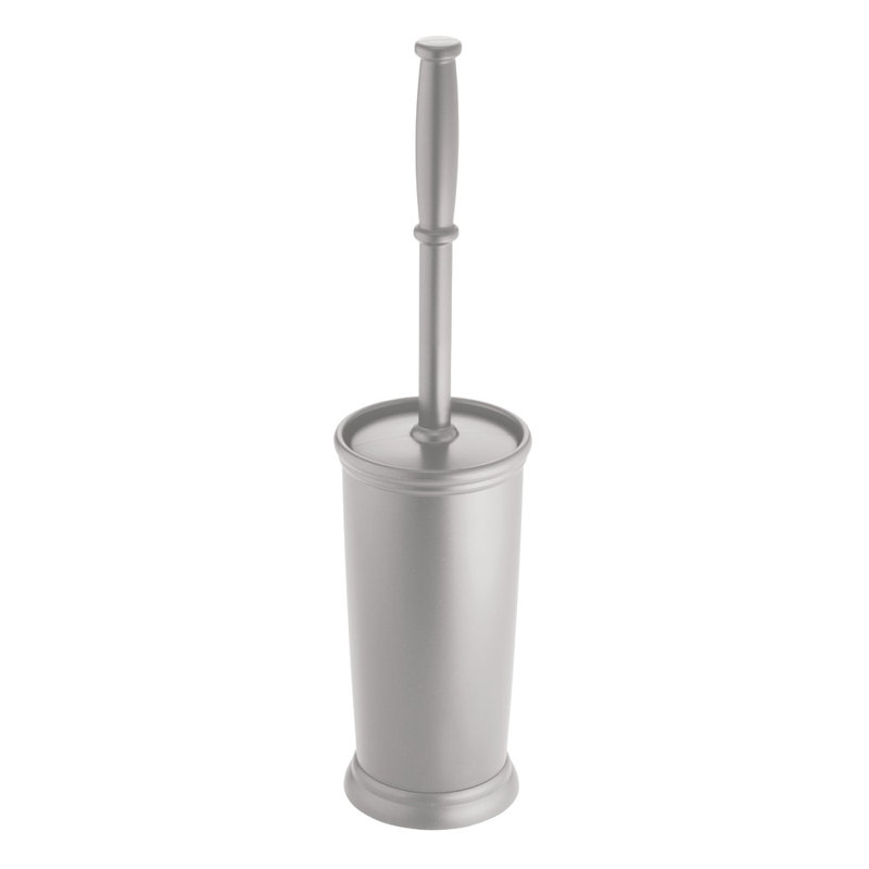 Kent 16 po H Brosse de toilette et support autoportant, Argent argent