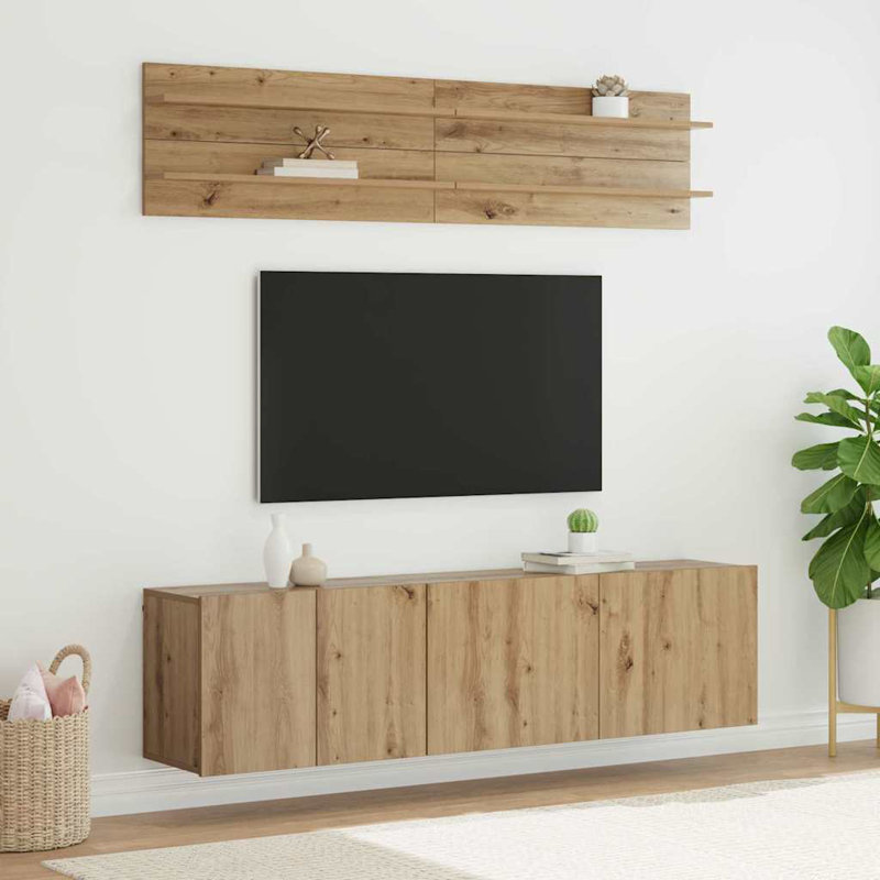 Unfinished TV Stand for TVs up to 28", Artisan Oak
