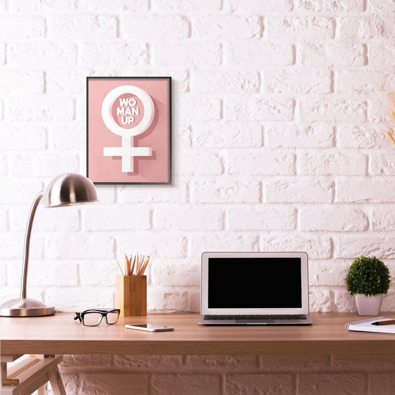« féminin up féminin symbol », impression, H 20 po x l 16 po, Giclée encadrée noir minuit