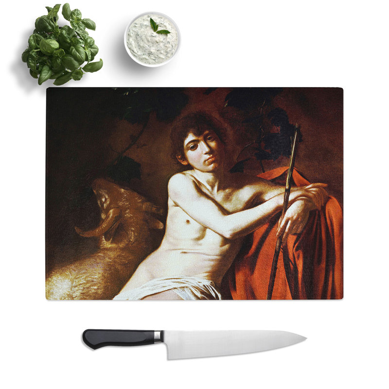 John the Baptist by Caravaggio Chopping Board, 0.4cm H x 28.5cm W x 39cm L