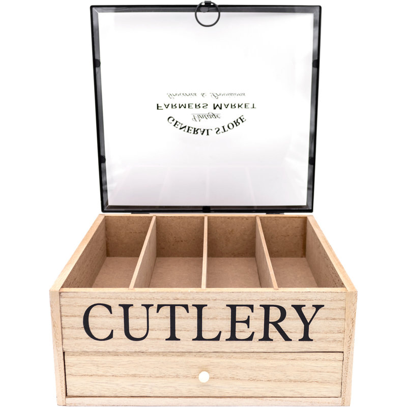 Cutlery Storage Box with Drawer