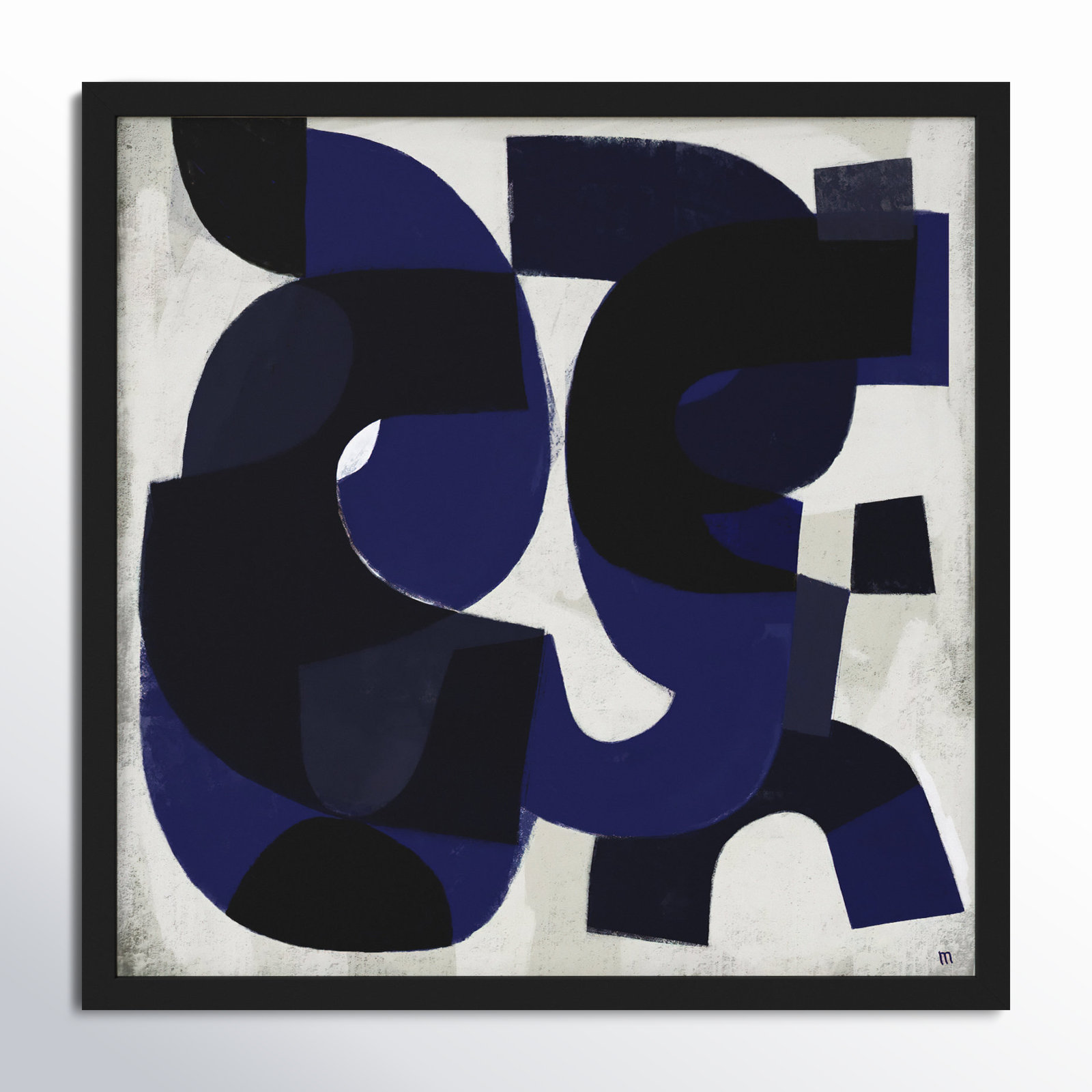 Kind Of Blue by StudioM, Black Framed Paper, 16" H x 16" W x 1.25" D
