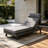 Acacia Wood Lounge Chaise With Water-Resistant Lounge Cushions-604405772