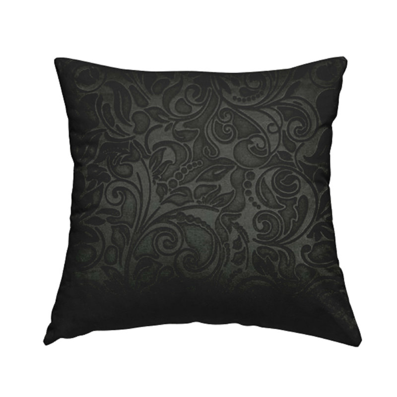 Boalt Floral Rectangular Cushion, Black
