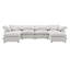Canapé d'angle modulaire 6 pièces Naveen Linen avec pouf