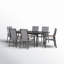 Ensemble repas pour 6 personnes avec table rectangulaire extensible